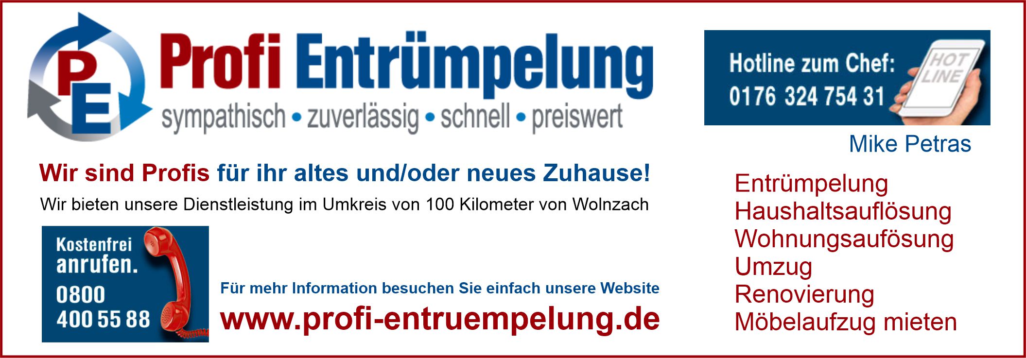 Profi Entrümpelung und Umzug